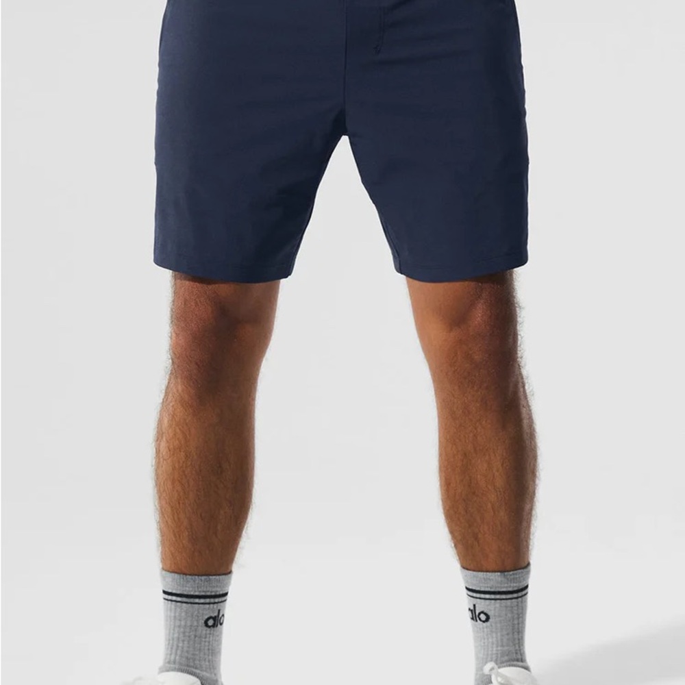 ALO Navy Blue REPETITION SHORT 7”